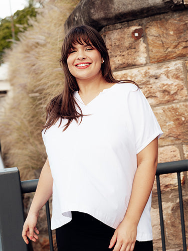 Plus size short sleeve tops.