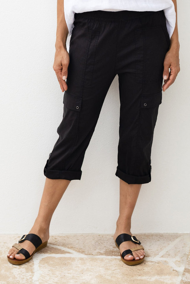 Air-Lite Black Stretch Cargo Pants,Lifestyle image 1