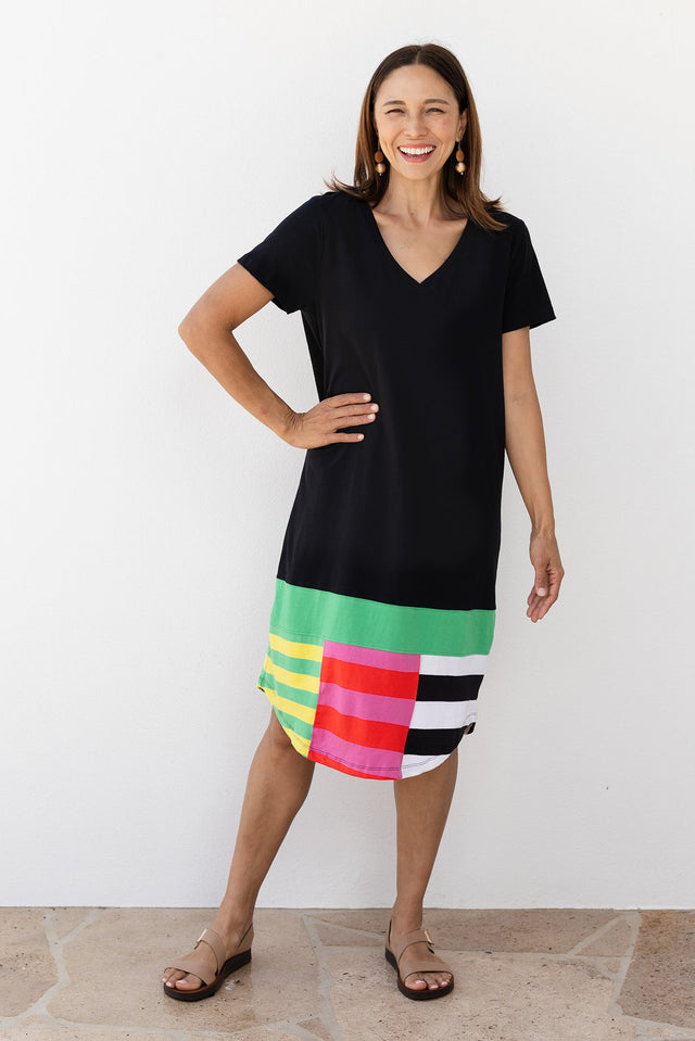 Copacabana Black Tonal Cotton Dress,Lifestyle