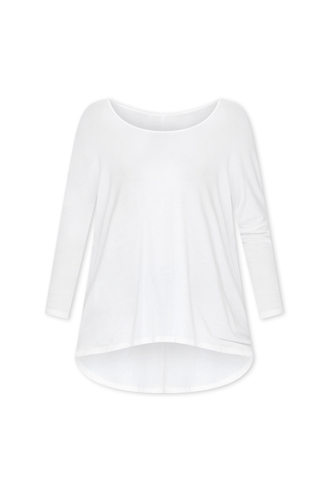 White Milan 3/4 Sleeve Top,ghost-mani image 6