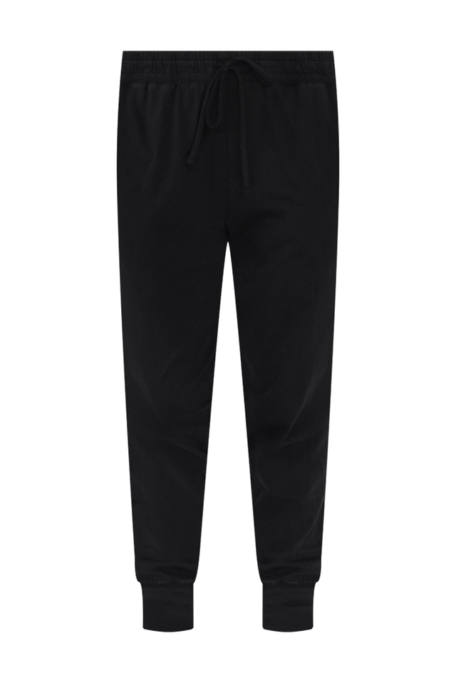 Black Cotton Everyday Tie Sweatpants,ghost-mani image 3