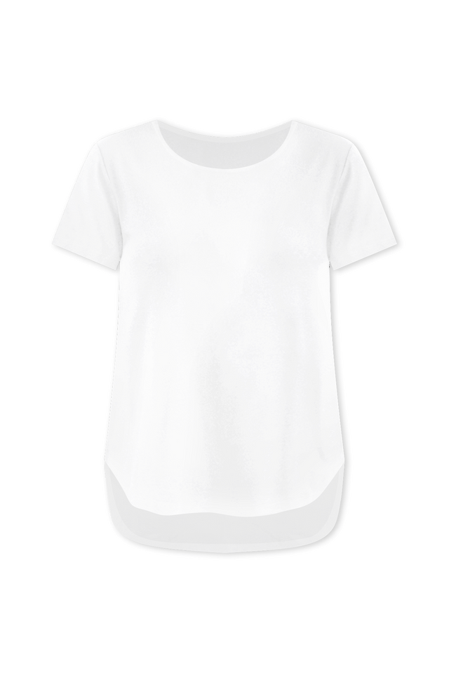 Janis White Bamboo Tee,ghost-mani image 8