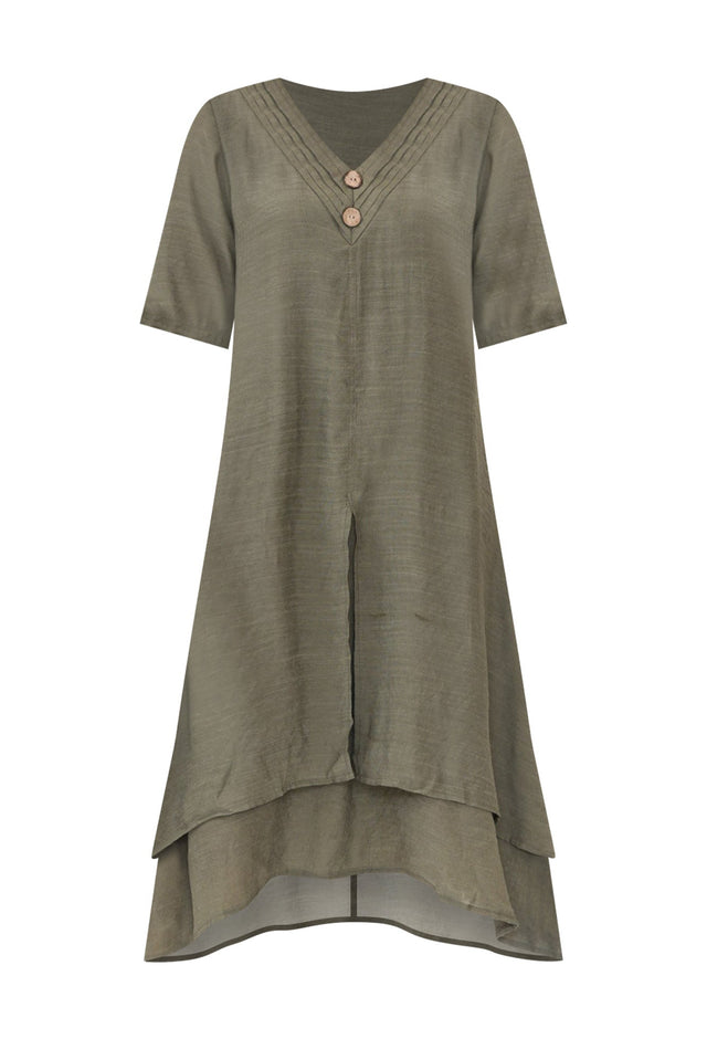 Nala Khaki Layers Dress,ghost-mani image 5