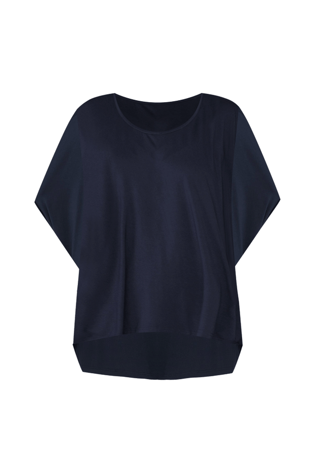 Sorronda Navy Bamboo Batwing Top,ghost-mani image 3