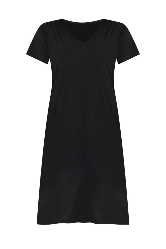 Tiffany Black Bamboo Tee Dress,ghost-mani image 8