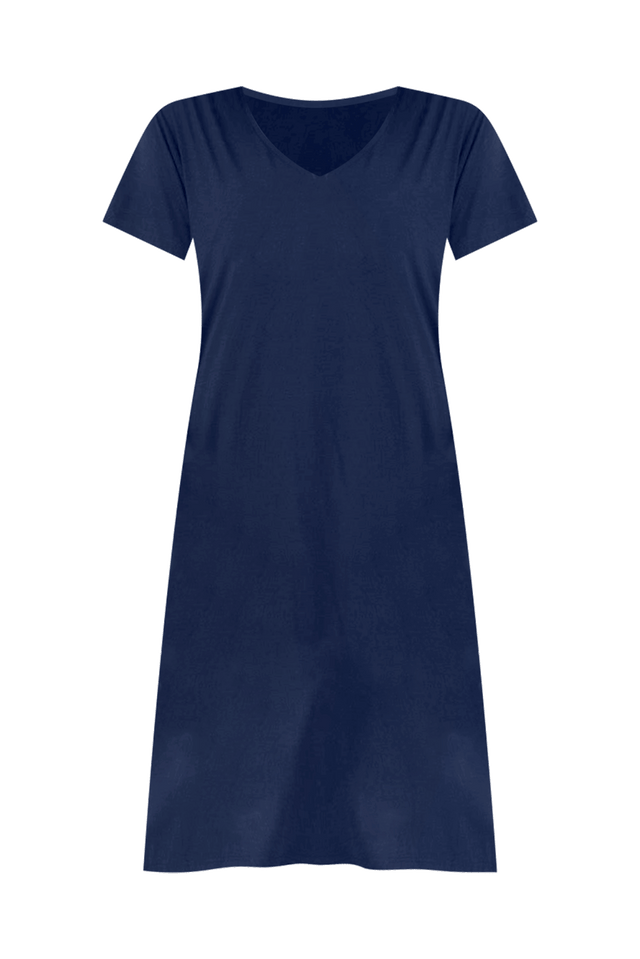 Tiffany Navy Bamboo Tee Dress,ghost-mani image 6