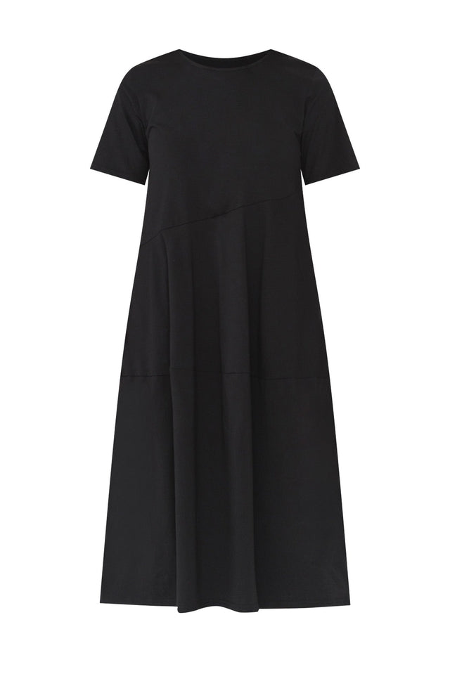 Morgan Black Diagonal Seam Dress,ghost-mani image 7