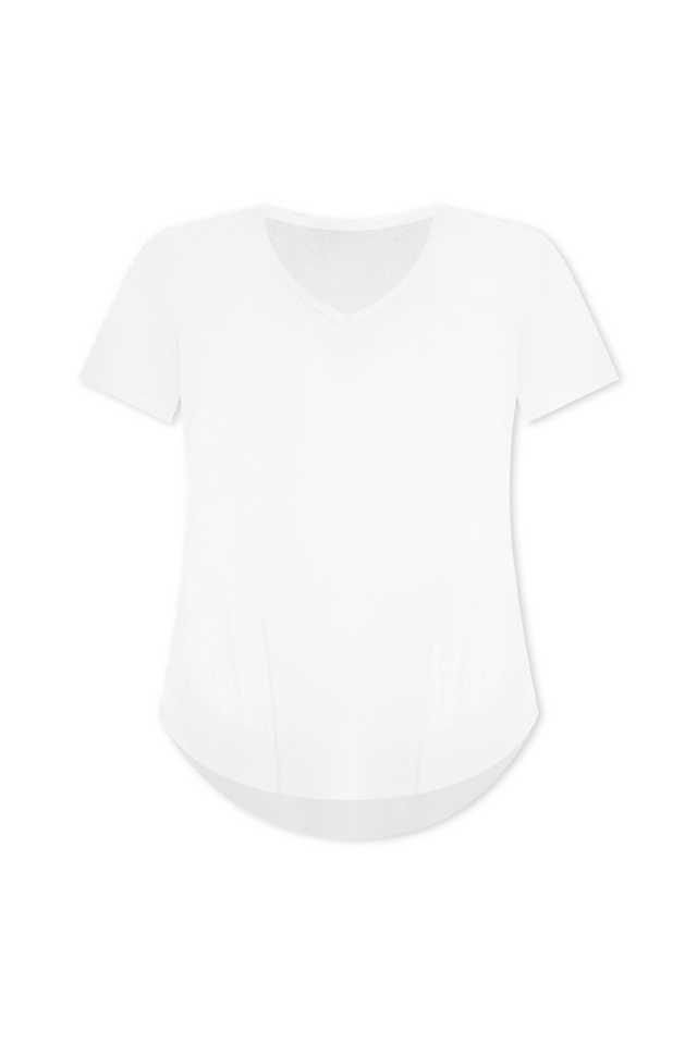 Veronica White Bamboo Tee,ghost-mani image 8