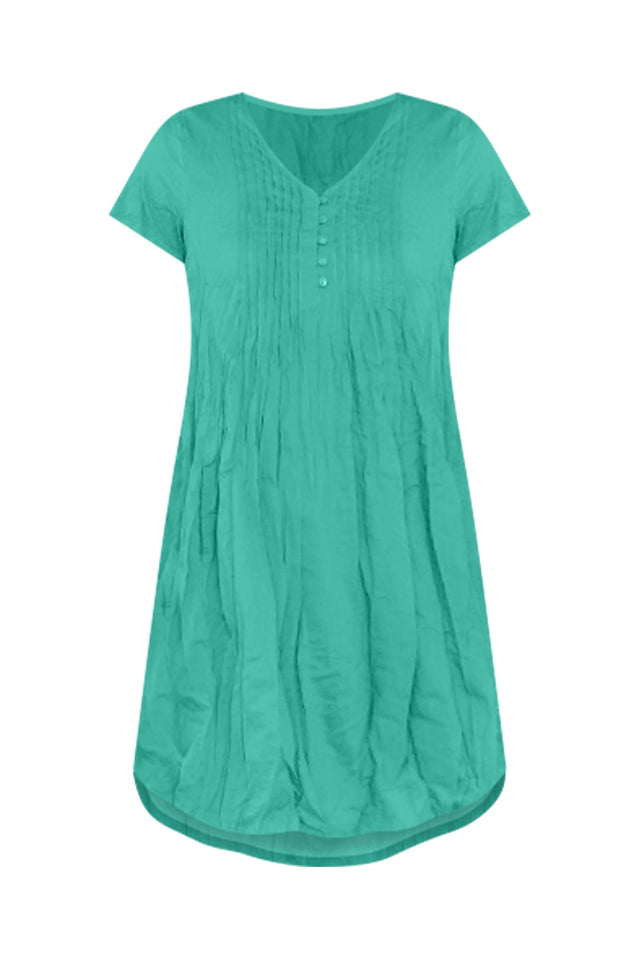 Sabina Green Crinkle Cotton Dress,ghost-mani image 4