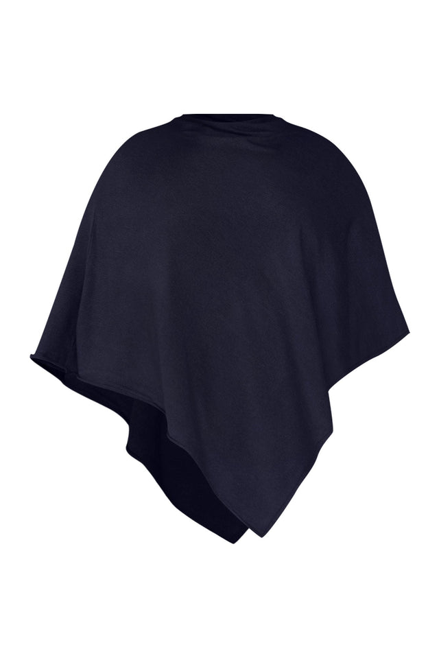 Amy Midnight Blue Wool Blend Poncho,ghost-mani image 6