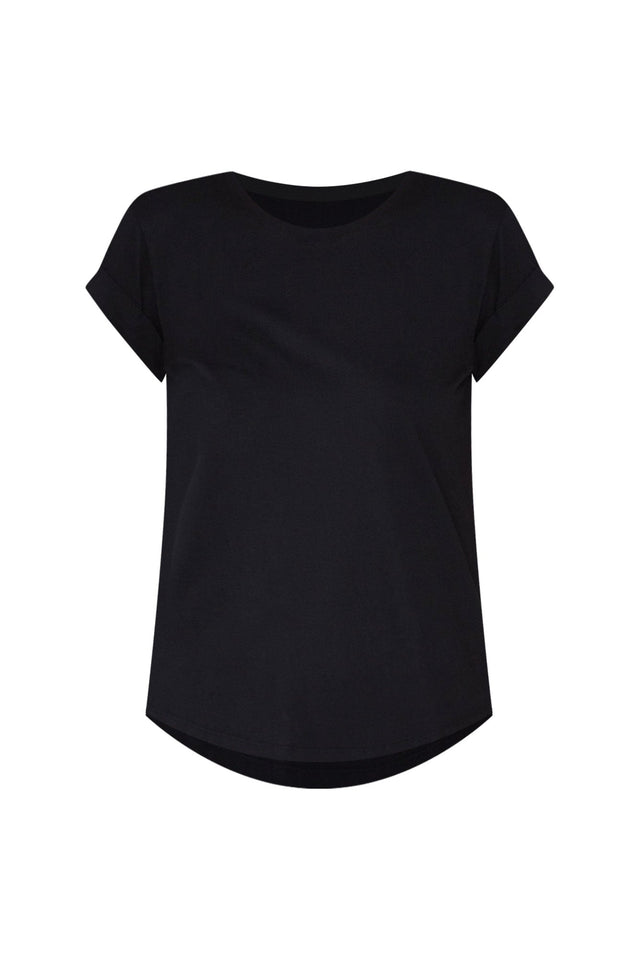 Manly Black Cotton Tee,ghost-mani image 6