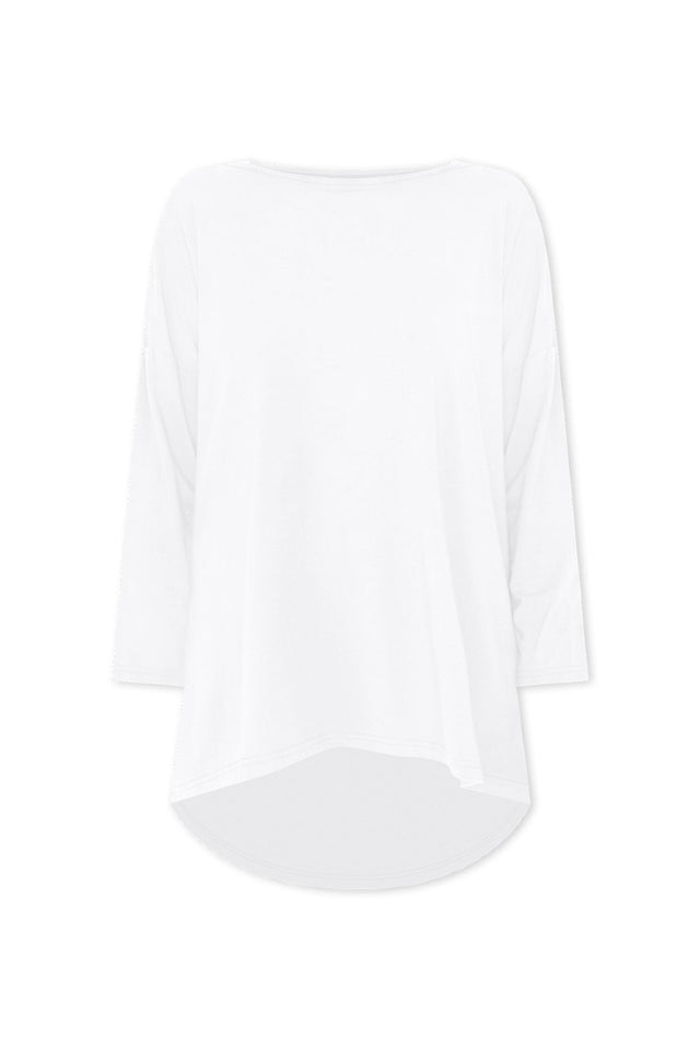Anakin White Hi Lo Bamboo Top,ghost-mani image 4