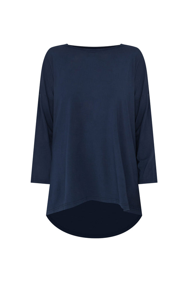 Anakin Navy Hi Lo Bamboo Top,ghost-mani image 5