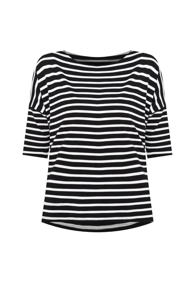Camila Black Stripe Bamboo Top,ghost-mani image 8