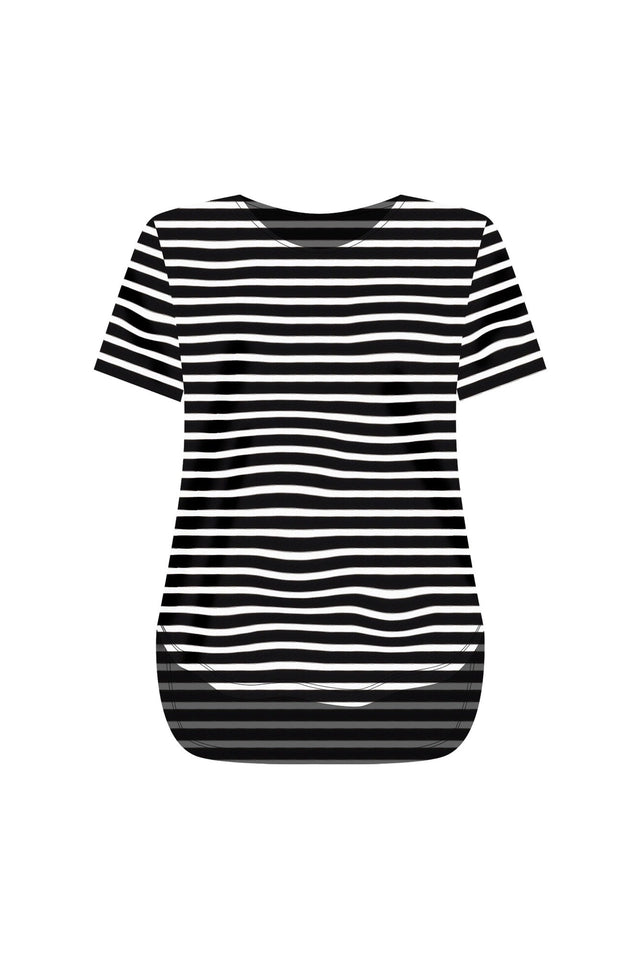 Janis Black Stripe Bamboo Tee,ghost-mani image 8