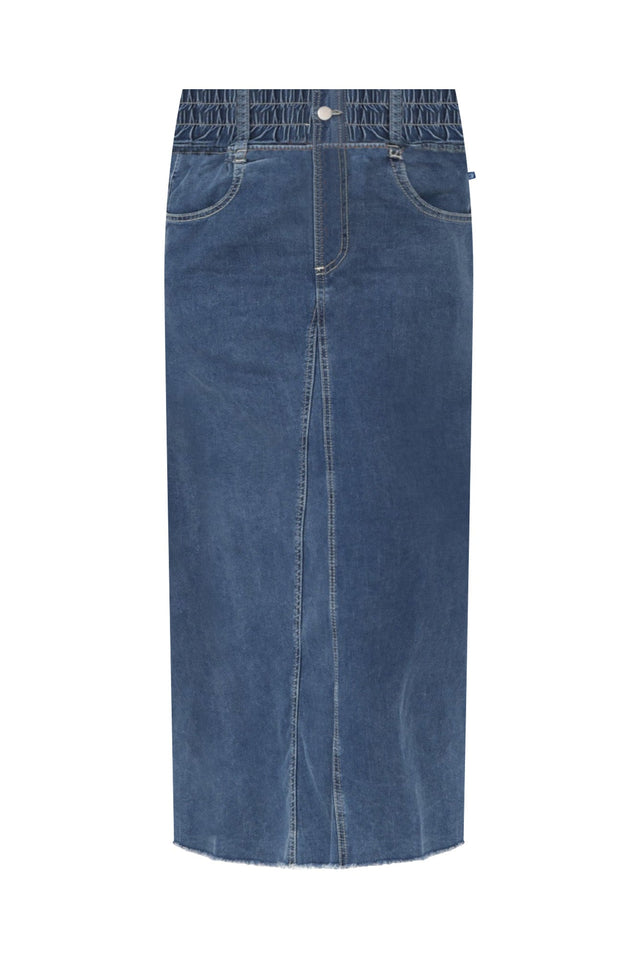 Lusia Dark Blue Denim Tie Skirt,ghost-mani image 7