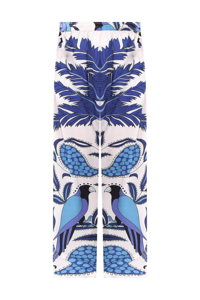 Sona Blue Tropical Wide Leg Pants,ghost-mani image 3