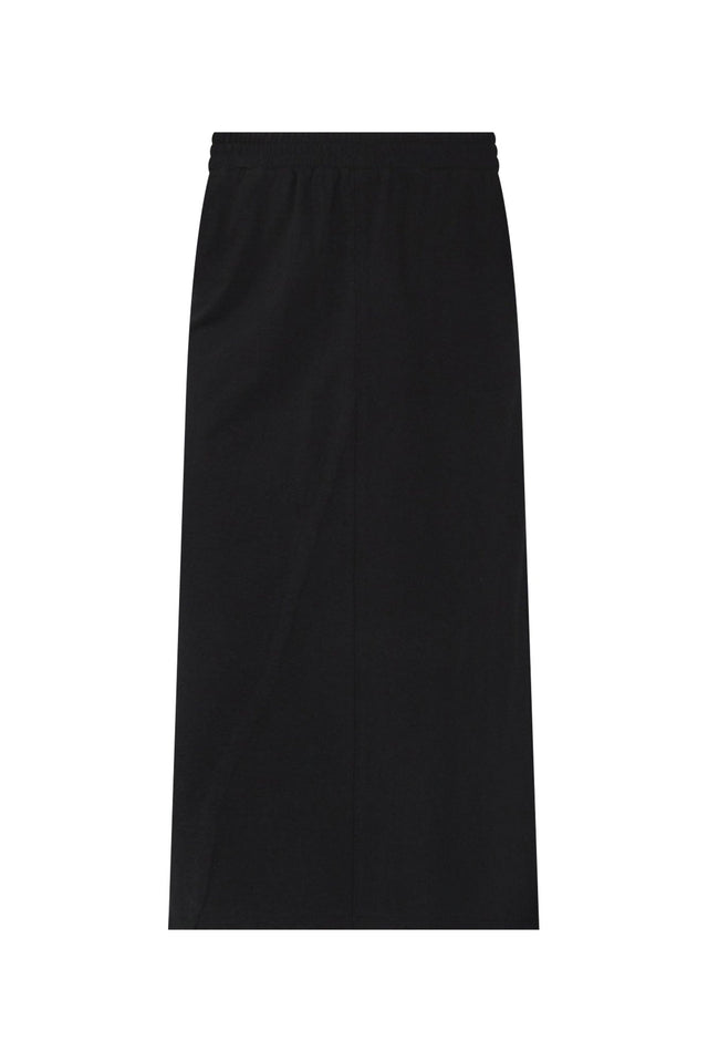 Etta Black Cotton Pocket Skirt,ghost-mani image 3