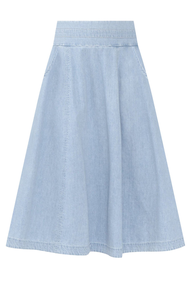 Darcy Light Wash Denim Skirt,ghost-mani image 3