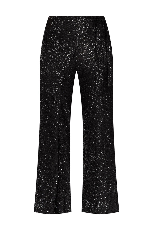 Mae Black Sequin Wrap Pants,ghost-mani image 2