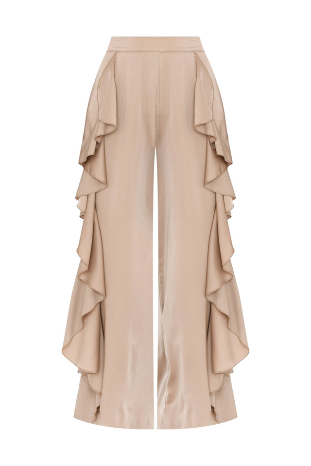 Dancer Taupe Ruffle Pants,ghost-mani image 3