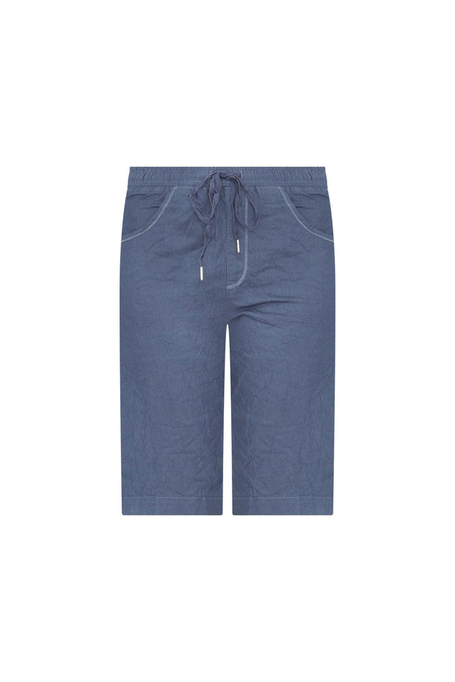 Asha Blue Travel Shorts,ghost-mani image 4
