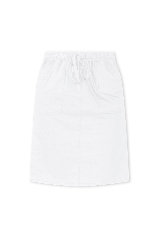 Abigail White Drawstring Skirt,ghost-mani image 3