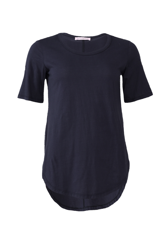 Ariana Navy Cotton Tee,ghost-mani image 3