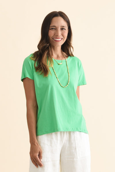 Abbi Green Cotton Tee
