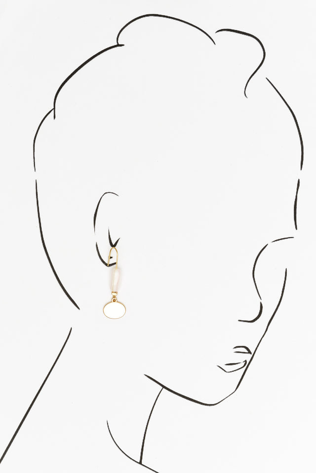 Abriella Gold Oval Hook Earrings image 2