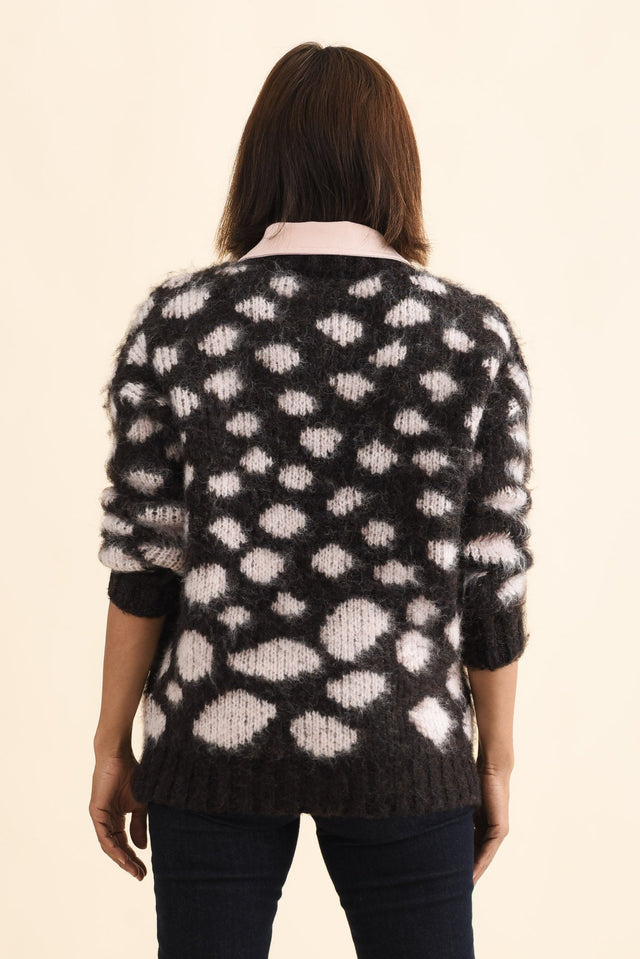 Adams Brown Spot Knit Jumper,Brunette model,alt text|model:Cara image 5