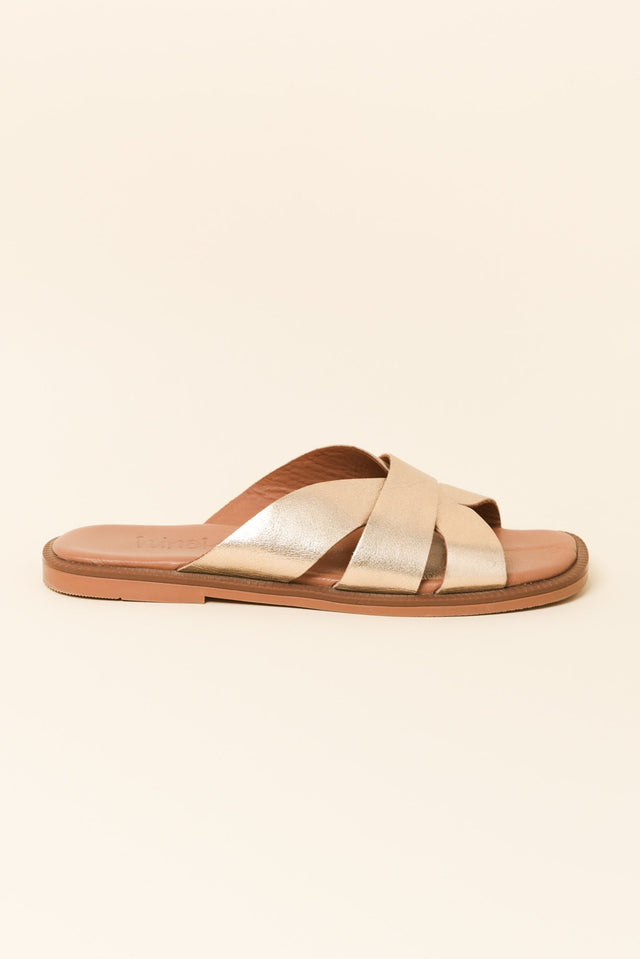 Adelaide Gold Leather Slide image 1