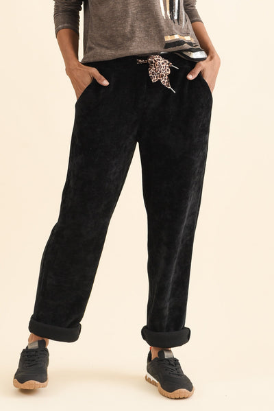 Agatti Black Drawstring Pants