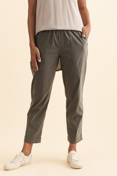 Air-Lite Olive Stretch Cropped Pants