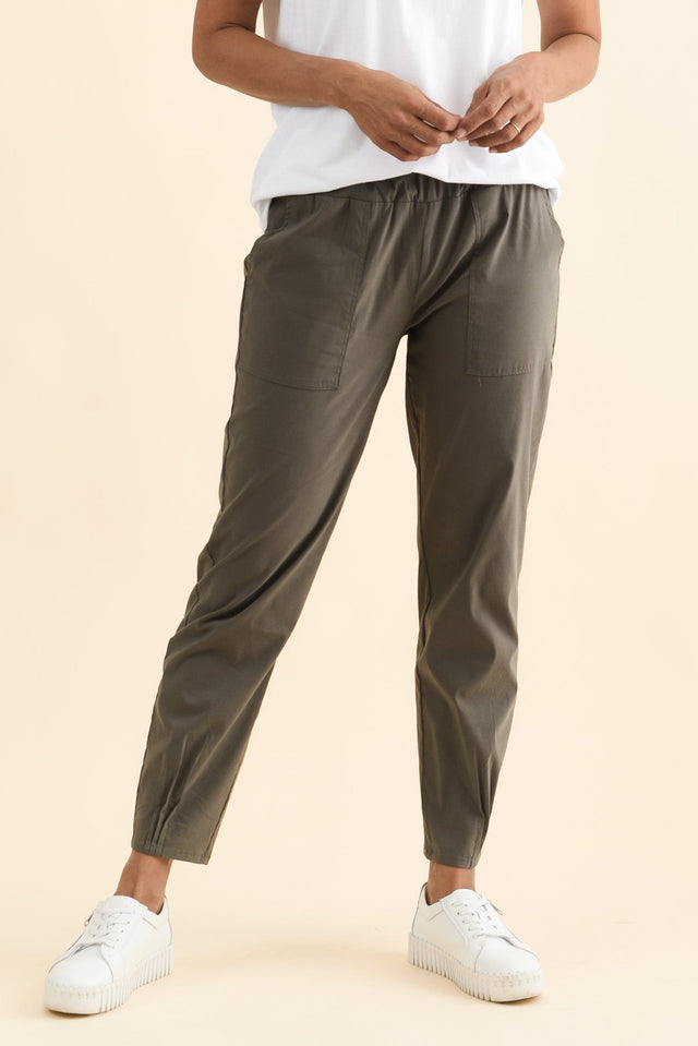 Air-Lite Olive Stretch Pocket Pants image 1