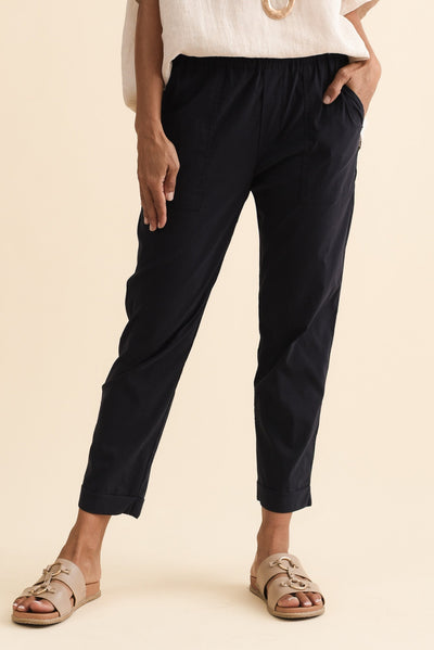 Air-Lite Navy Stretch Cropped Pants