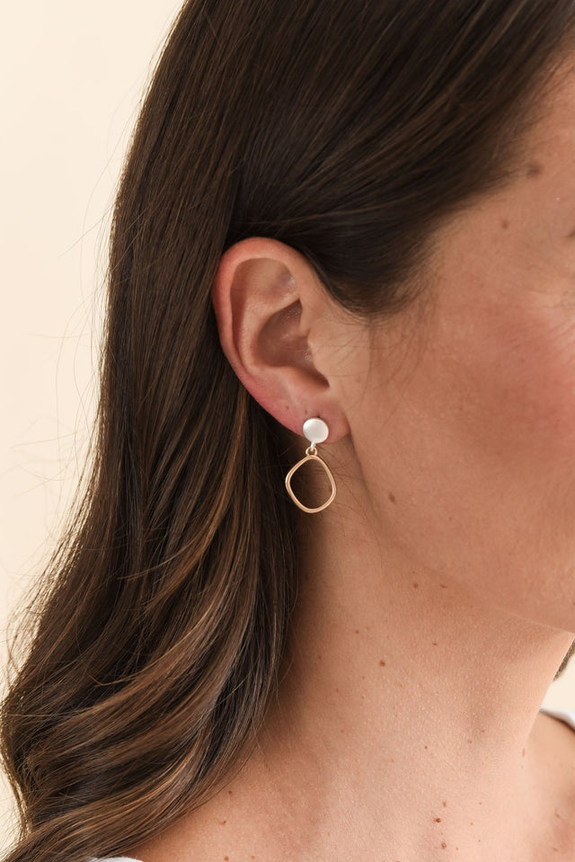 Airene Gold Geo Pendant Earrings image 2