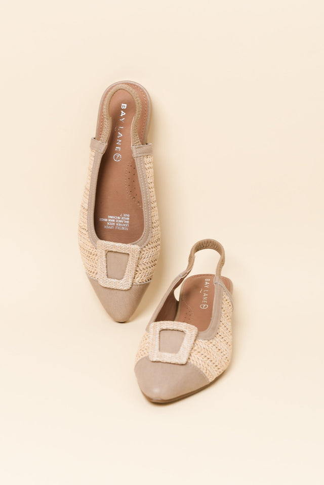 Alcatraz Beige Leather Slingback Mule image 3