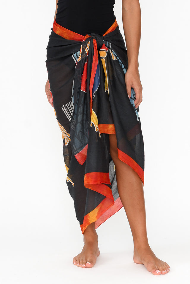 Allira Multi Aquatic Cotton Sarong