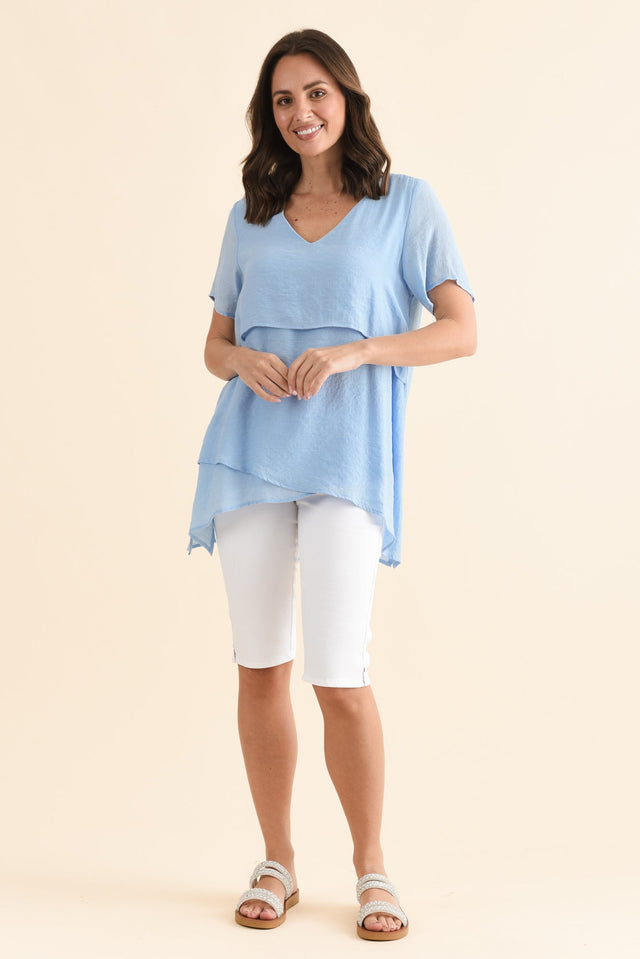 Alvina Sky Layered Tunic Top,Full Body,Brunette model,alt text|model:MJ image 8