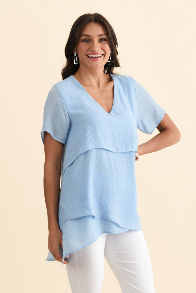 Alvina Sky Layered Tunic Top,Brunette model,alt text|model:Brontie image 5