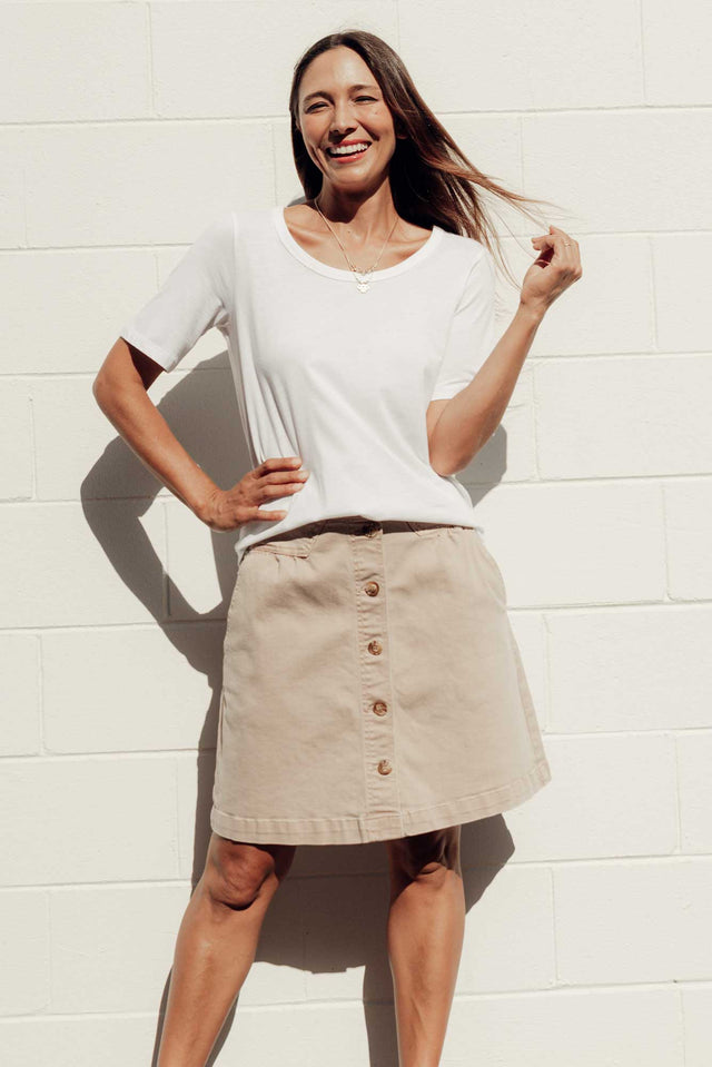 Amanda Natural Stretch Denim Skirt image 1