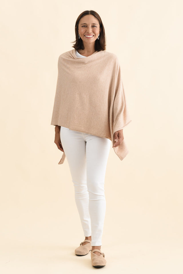 Amy Oat Wool Blend Poncho image 7