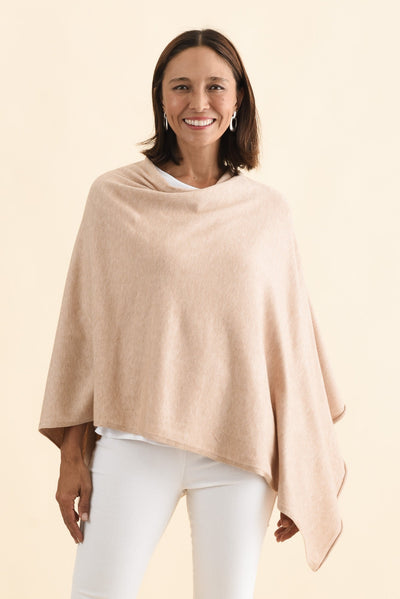 Amy Oat Wool Blend Poncho