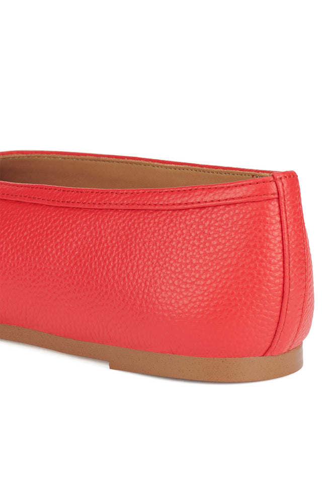 Anita Red Leather Ballet Flat image 4