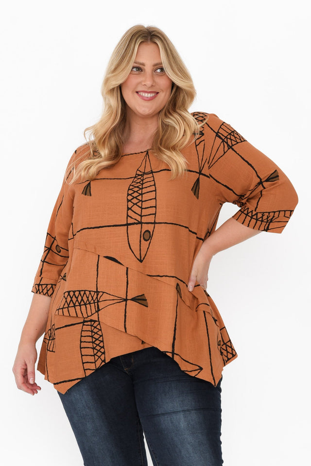 plus-size,curve-tops,plus-size-sleeved-tops,plus-size-linen-tops,alt text|model:Caitlin image 8