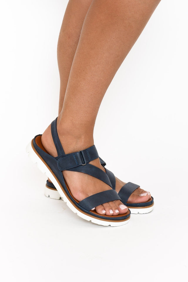 Ashli Navy Strappy Sandal image 7