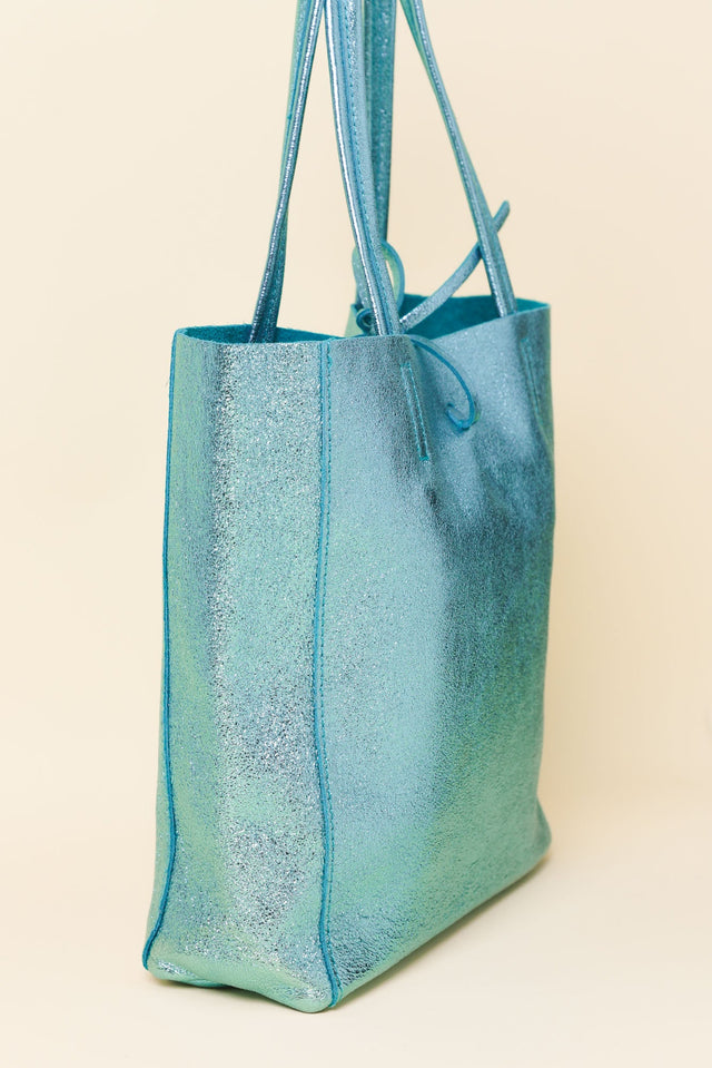 Atlanta Blue Metallic Tote Bag image 3