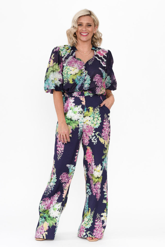 Augustine Navy Wisteria Pocket Pants image 7