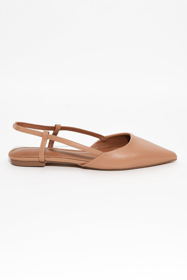 Ava Tan Leather Slingback Mule image 1